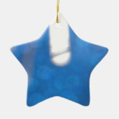 Blauwe witte lichteffecten keramisch ornament (Voorkant)