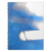 Blauwe witte lichteffecten notitieboek (Voorkant)