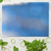 Blauwe witte lichteffecten theedoek (Gevouwen)