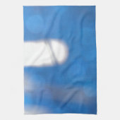 Blauwe witte lichteffecten theedoek (Verticaal)