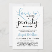 Blauwe witte liefde maakt een serie adoptieklower kaart (Voorkant)