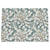 Blauwe Witte Lotus Bloemen   Groot Cadeauzakje (Voorkant)