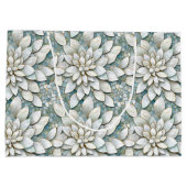 Blauwe Witte Lotus Bloemen   Groot Cadeauzakje (Achterkant)