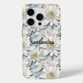 Blauwe witte lotusbloemen Case-Mate iPhone case (Achterkant)