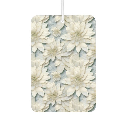 Blauwe witte lotusbloemen luchtverfrisser (Voorkant)