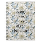 Blauwe witte lotusbloemen notitieboek (Voorkant)