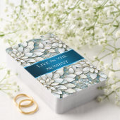 Blauwe witte lotusbloemen pokerkaarten (Insitu (Huwelijk))