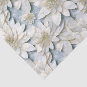 Blauwe witte lotusbloemen tissuepapier (Detail)