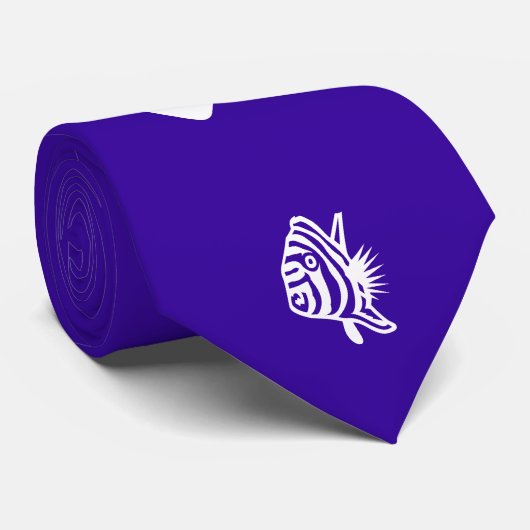 Blauwe witte mariniers stropdas (Opgerold)