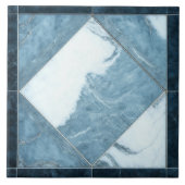 Blauwe witte marmer keramische Tegel Elegant Inter Tegeltje (Voorkant)