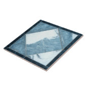 Blauwe witte marmer keramische Tegel Elegant Inter Tegeltje (Zijkant)