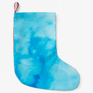 Blauwe witte marmer met natuurlijke patronaatsstru kleine kerstsok
