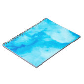 Blauwe witte marmer met natuurlijke patronaatsstru notitieboek (Linkerzijde)