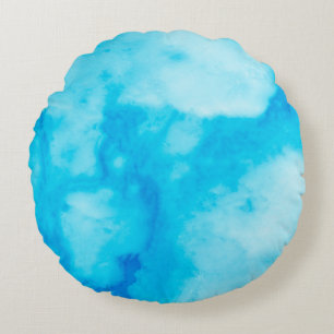 Blauwe witte marmer met natuurlijke patronaatsstru rond kussen