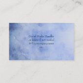 Blauwe witte marmer Waterverf Visitekaartje (Achterkant)