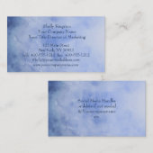 Blauwe witte marmer Waterverf Visitekaartje (Voorkant / Achterkant)