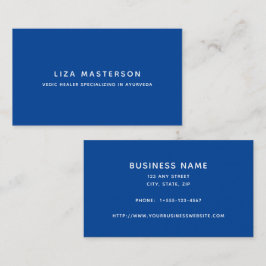 Blauwe witte minimale alternatieve geneesmiddelenk visitekaartje