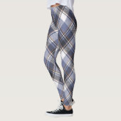 Blauwe/witte multi-speldenvrouwen Leggings (Links)