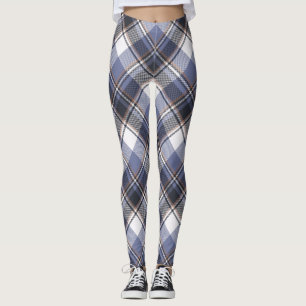 Blauwe/witte multi-speldenvrouwen Leggings