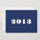 Blauwe witte nieuwe aankondiging van het Afstudeer (Achterkant)