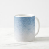 Blauwe witte ombre gradiënt koffiemok (Voorkant rechts)