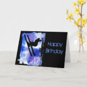 Blauwe & Witte Plonsen Kaart (Gele Bloem)