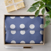 Blauwe witte pooldots tissuepapier (Geschenk)