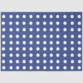 Blauwe witte pooldots tissuepapier (Voorkant)