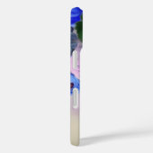 BLAUWE WITTE ROZEN EN ANEMONEBLOEMEN MONOGRAM Case-Mate iPhone CASE (Achterkant / Rechts)