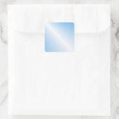Blauwe witte Sjabloon Aangepast Trendy Elegant Vierkante Sticker (Tas)