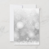 Blauwe Witte Sneeuw Glitter Kerstmis Nieuwjaar | F Kaart (Achterkant)