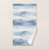 Blauwe witte sneeuwvlokken bad handdoek (Handdoek)