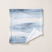 Blauwe witte sneeuwvlokken bad handdoek (Wasdoekje)