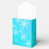 Blauwe Witte Sneeuwvlokken Minimalistische Kerstmi Bedankdoosjes (Geopend)