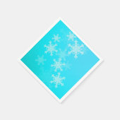 Blauwe Witte Sneeuwvlokken Minimalistische Kerstmi Servetten (Hoek)