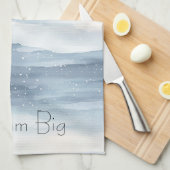 Blauwe witte sneeuwvlokken theedoek (Quarter Fold)