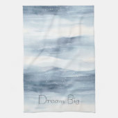 Blauwe witte sneeuwvlokken theedoek (Verticaal)