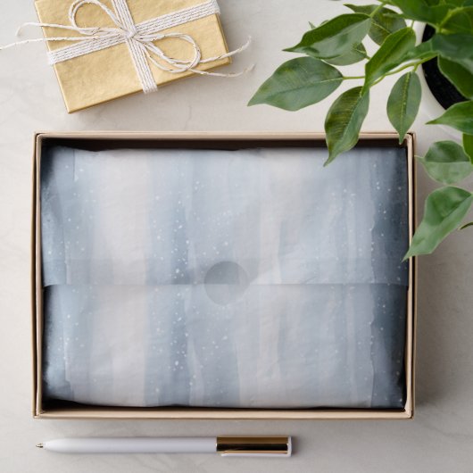 Blauwe witte sneeuwvlokken tissuepapier (Geschenk)