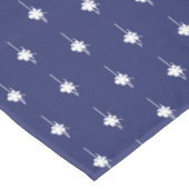 Blauwe witte sneeuwvlokken van de luiende zee tafelkleed (Gekanteld)