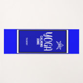 Blauwe witte Stara Yogamat (Voorkant (horizontaal))