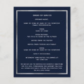 Blauwe witte ster foto begrafenisprogramma (Achterkant)