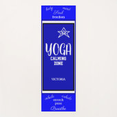 Blauwe Witte Ster Naam Yogamat (Voorkant)