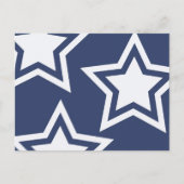 Blauwe witte sterren briefkaart (Voorkant)