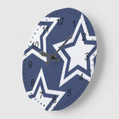 Blauwe witte sterren grote klok (Hoek)