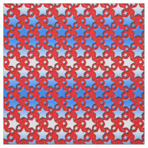 Blauwe witte sterren op rood