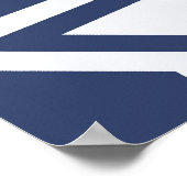 Blauwe witte sterren poster (Hoek)