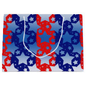 Blauwe witte sterren Rode blauwe strepen Large Cadeautasje (Voorkant)