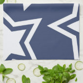 Blauwe witte sterren theedoek (Gevouwen)