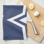 Blauwe witte sterren theedoek (Quarter Fold)