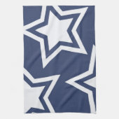 Blauwe witte sterren theedoek (Verticaal)